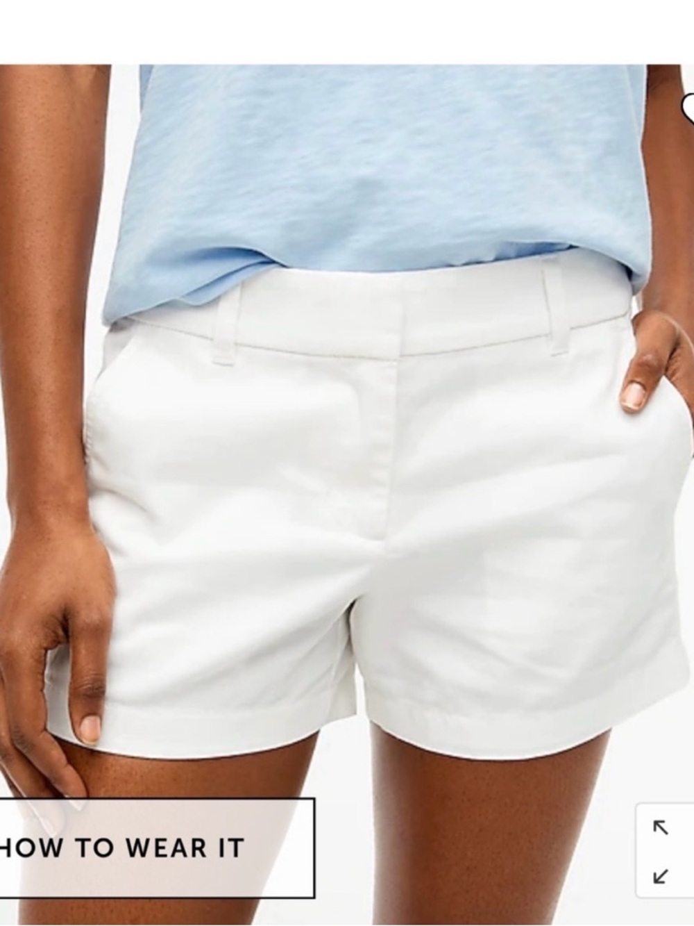 J. Crew 4” White Women's Classic Chino Shorts - size 12